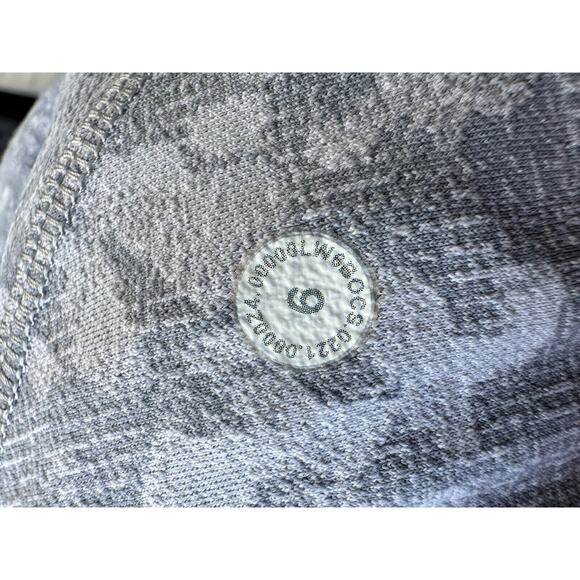 Lululemon Swift Speed HR Crop 21" Speckle Spritz Jacquard Grey Silver Leggings 6 - Picture 12 of 13